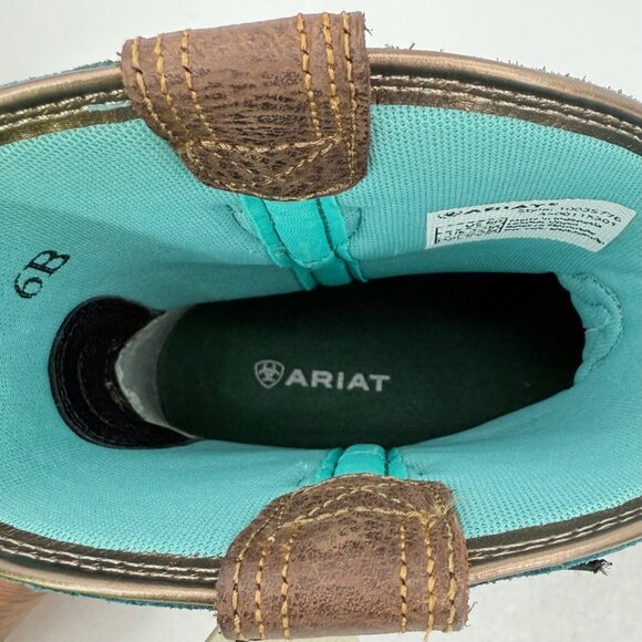 Ariat Womens Leather/Suede Dark Cotage Turquoise Anthem Shortie Boots Sz 6B NWOB - Picture 15 of 15